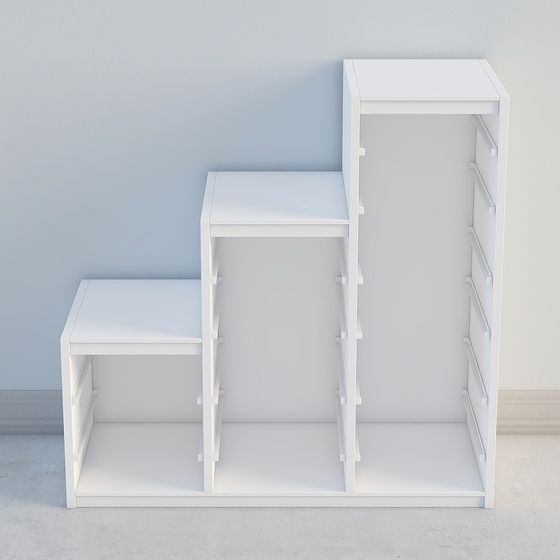 Foldable Bookshelf 3D model for Modern Spaces