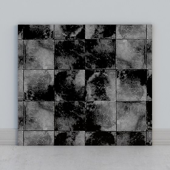 Stylish Low-Polygon Tile Wall Panel 3D model