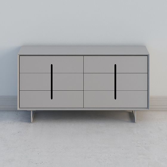 Trendy Urban Storage Console 3D model for Modern Spaces