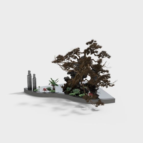Serene Zen Garden 3D model
