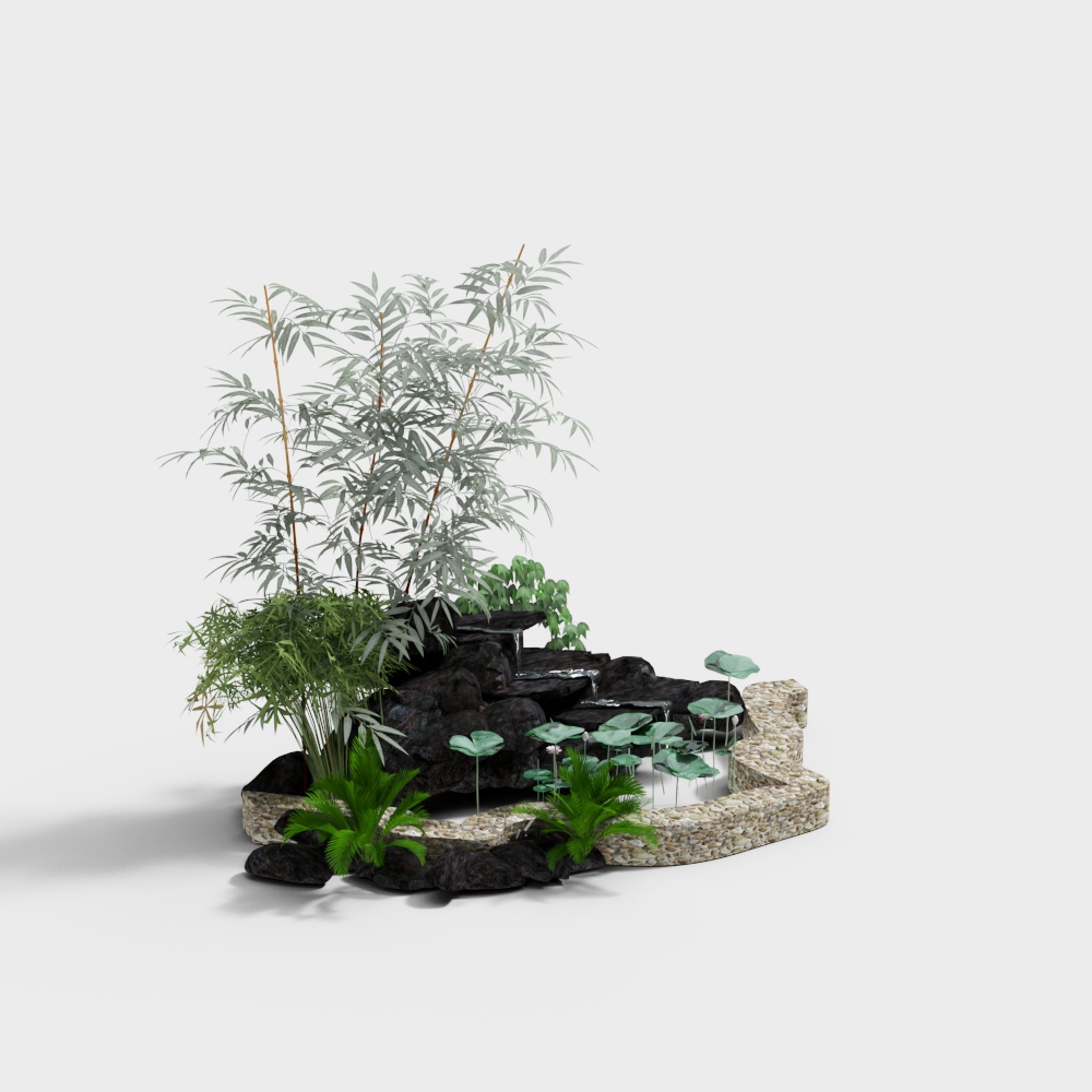 Zen Garden 3D Model