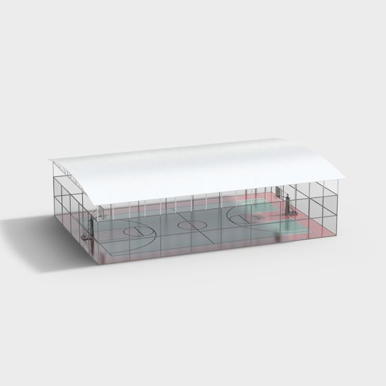 Modern Low-Poly Sports Arena 3D model