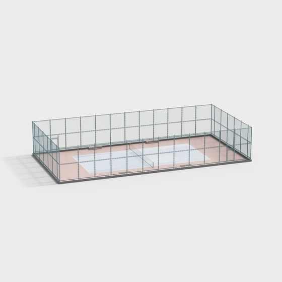 Baseball Field Fence Low-Poly 3D Model