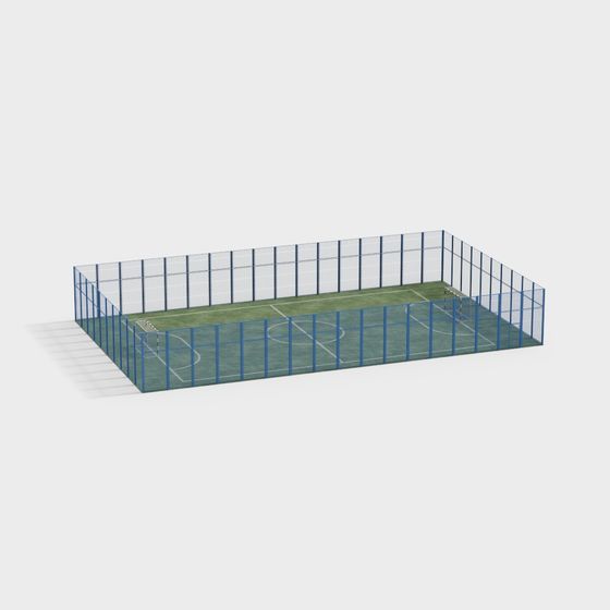 Low-Polygon Football Field 3D model