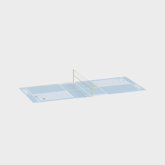 Stylish Badminton Court 3D model