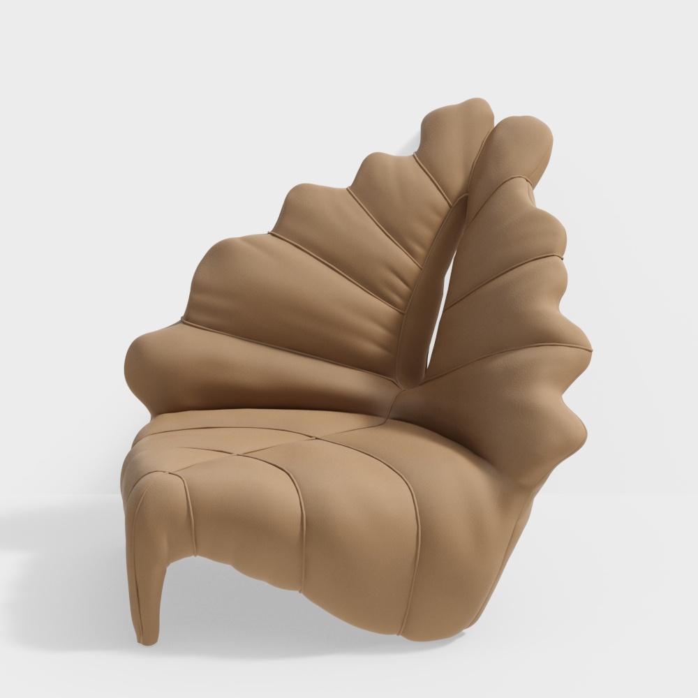 Yellow leaves single sofa