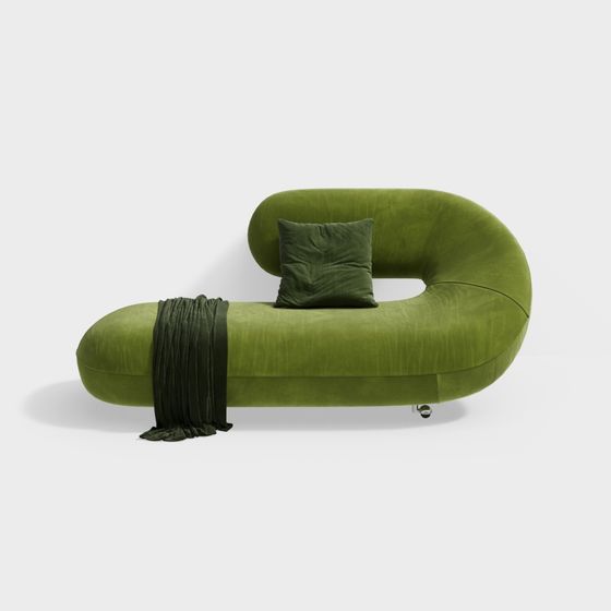 Contemporary Green Mega Sofa 3D model