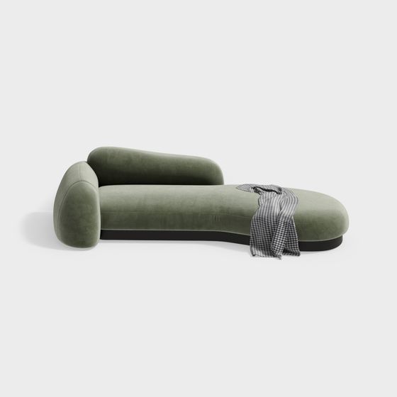 Sleek Streamlined Sofa 3D model