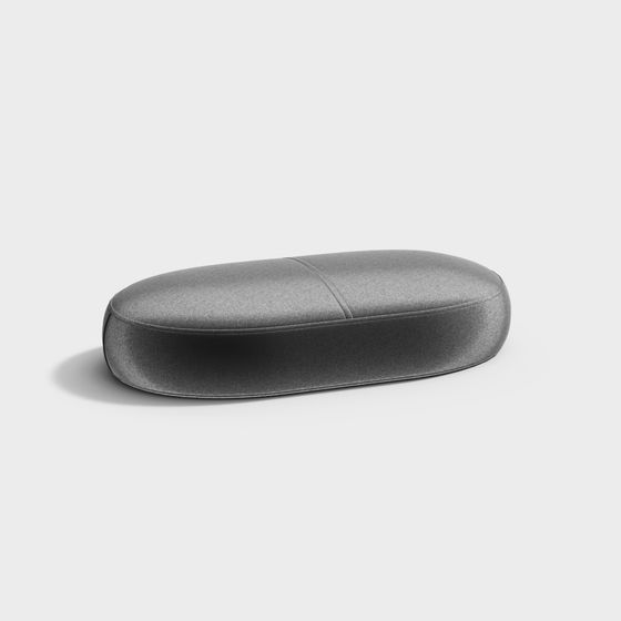 Elegant Oval Stool 3D Model for Modern Interiors