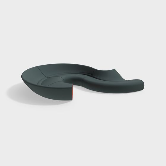 Stylish Curved 3D Chair Model for Contemporary Interiors