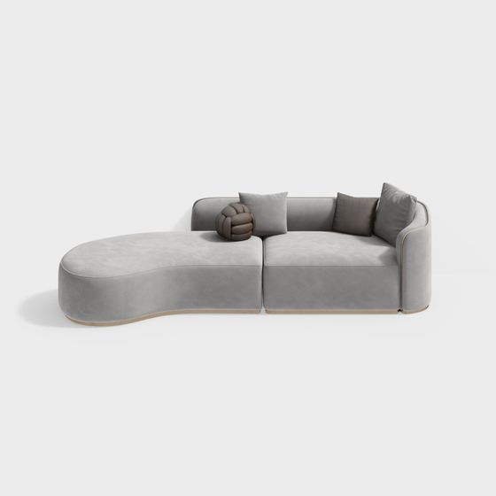 Streamlined Living Room Sofa 3D model