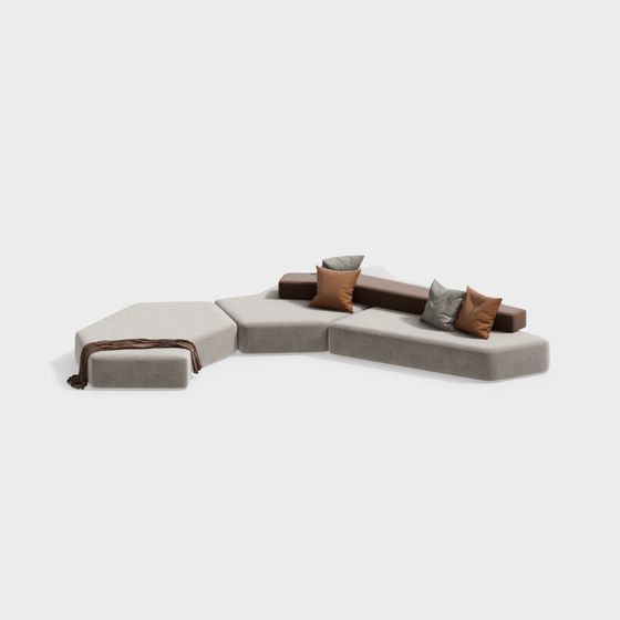 Urban Comfort 3D model Sofa for Modern Spaces