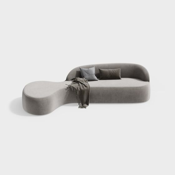 Streamlined Comfort Sofa 3D model