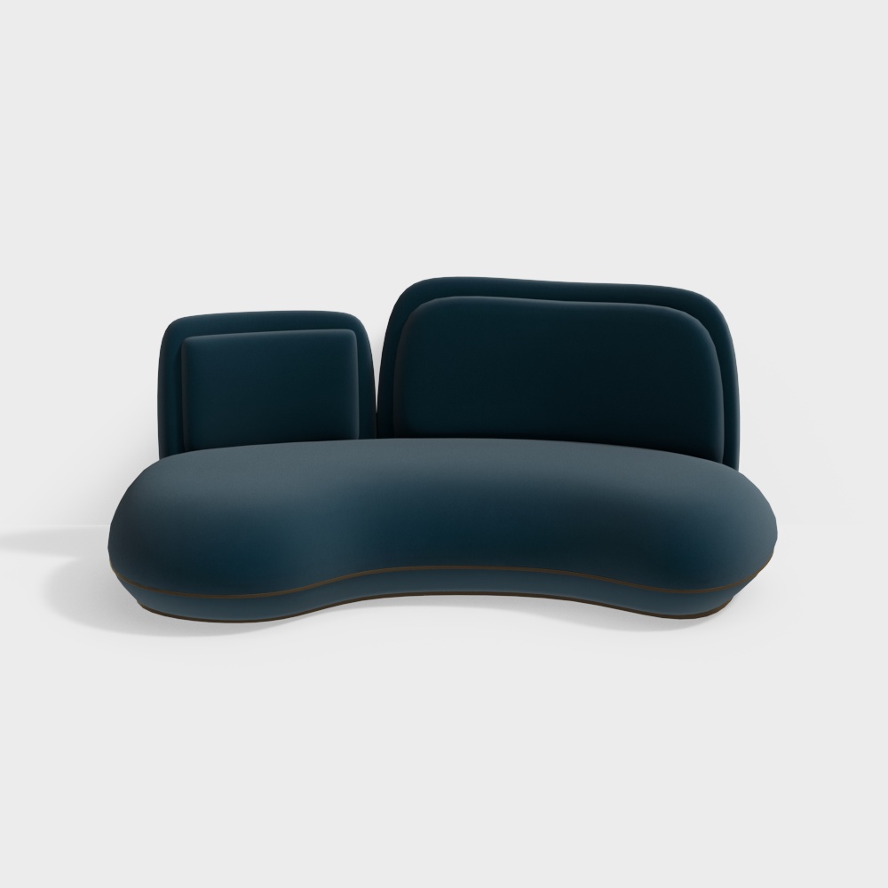 Sofa đa người hình đặc biệt màu xanh