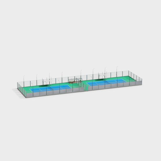 Tennis Court Paradise 3D model