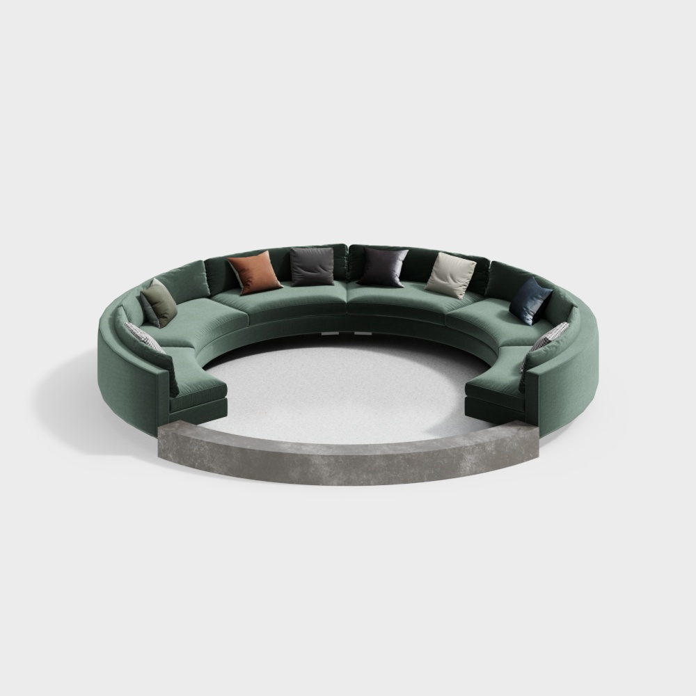 round multi-person sofa