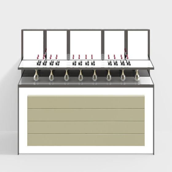 Elegant Cosmetic Display Cabinet 3D model