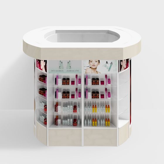 Modern Cosmetic Display Cabinet 3D model