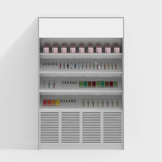 Minimalist Display Cabinet 3D model
