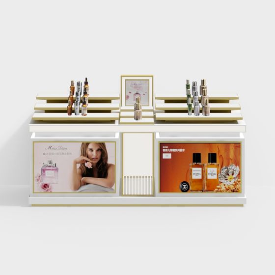 Elegant Perfume Display Cabinet 3D model