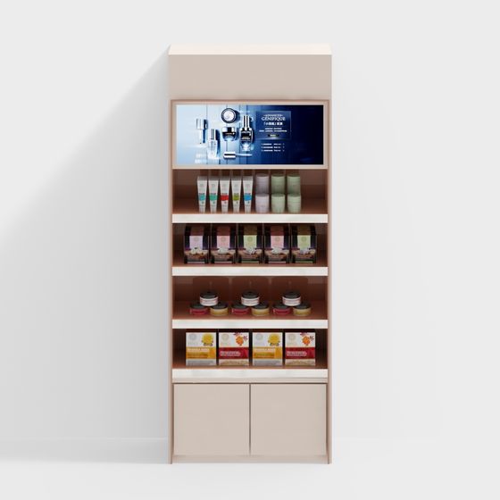 Elegant Cosmetics Display Cabinet 3D model