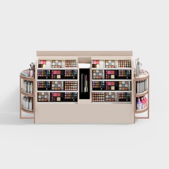 Stylish Cosmetic Display Cabinet 3D model