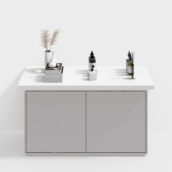 Minimalist Console Cabinet 3D model