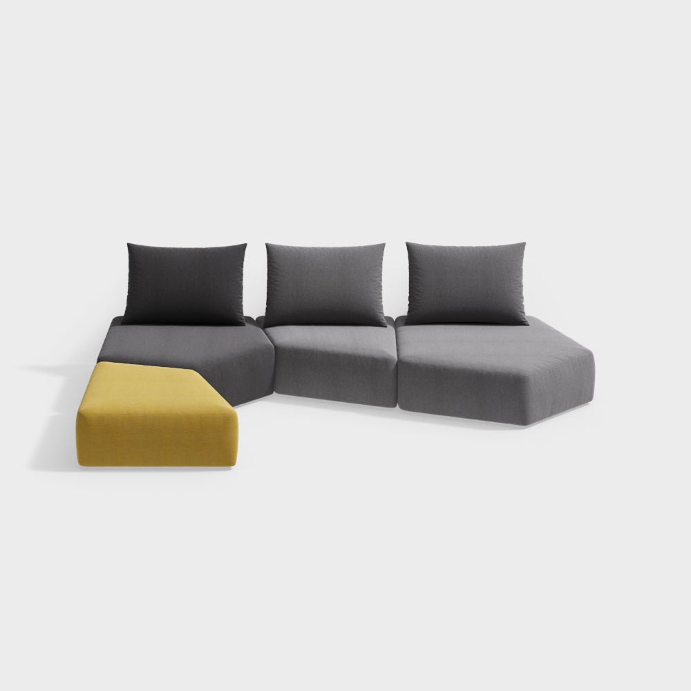 Special shape modular sofa