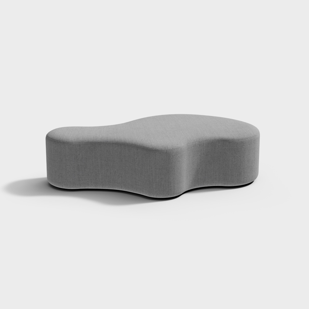 Streamlined Sofa Stool 3D model for Modern Interiors