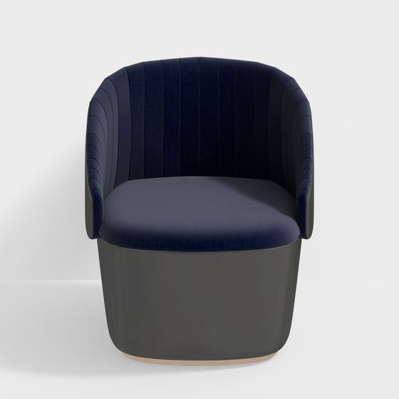 Elegant Low-Poly Armchair 3D model