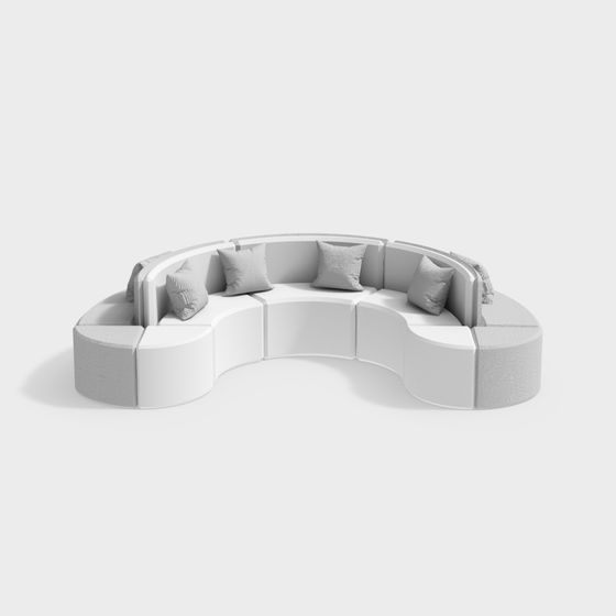 Stylish Low Poly Sofa 3D model for Modern Interiors