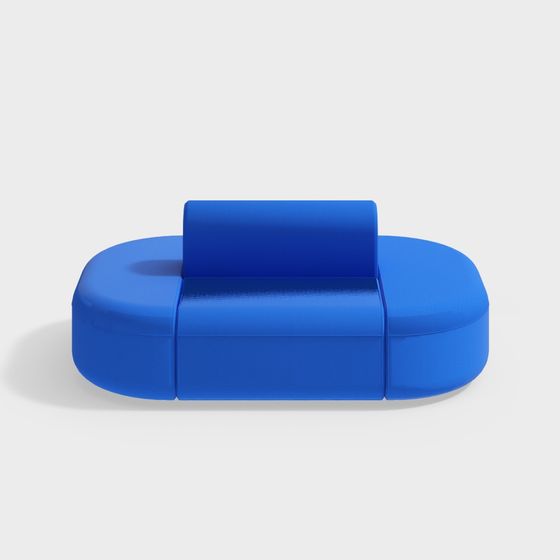 Blue Bubble Sofa 3D model for Creative Projects