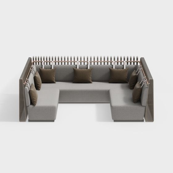 Contemporary Low-Poly Sofa 3D model for Creative Spaces