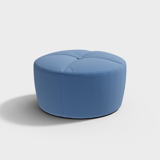 Elegant Round Stool 3D model for Modern Interiors