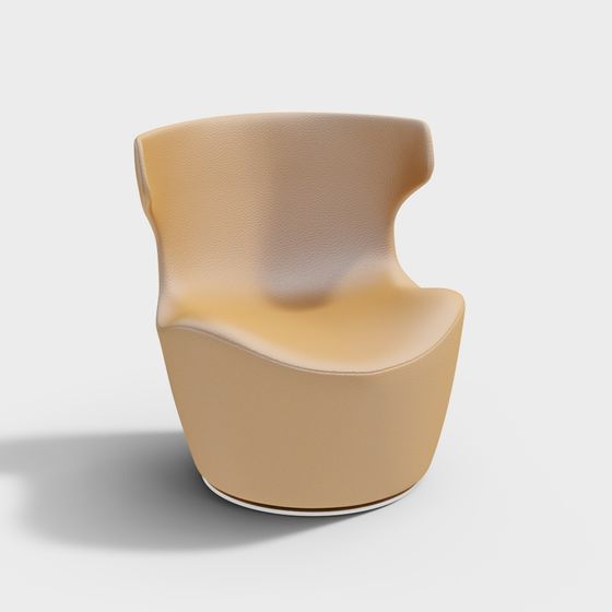 Elegant Curved 3D Chair Model for Modern Designs