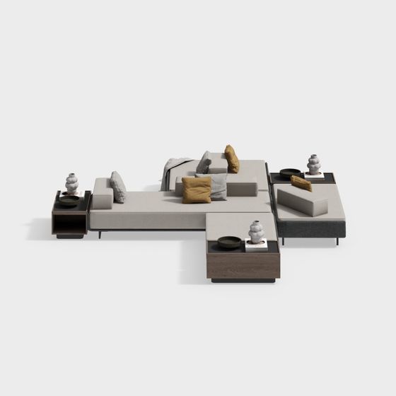 Urban Comfort Modular Sofa 3D model