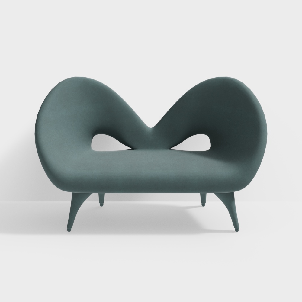 Canapé double de forme spéciale