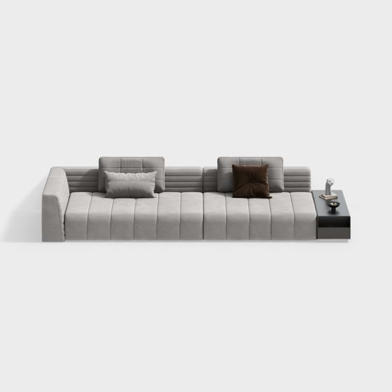 Stylish Low-Poly Sofa 3D model for Modern Interiors