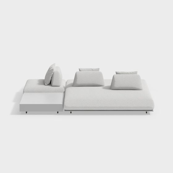 Minimalist 3D Sofa Model for Modern Interiors