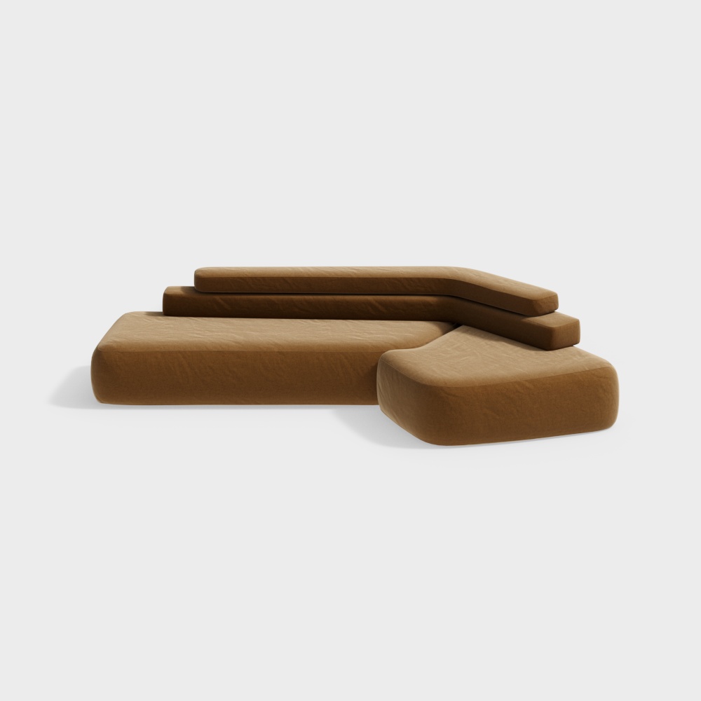 Canapé multi-personnes en forme spéciale