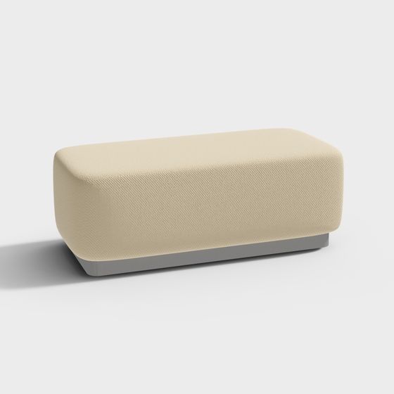 Cozy Ottoman 3D model for Modern Spaces