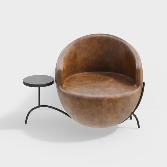 Curved Sofa 3D model - Luxurious Minimalist Design