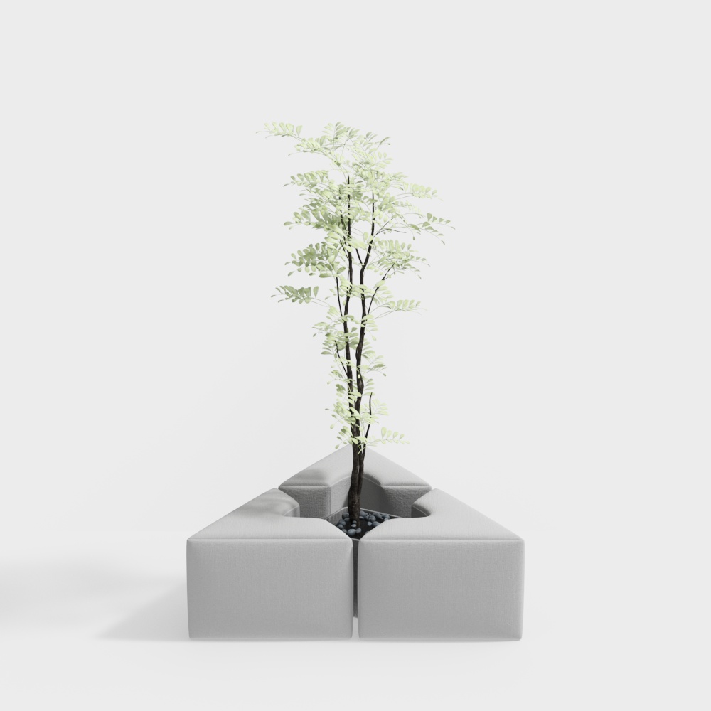 Special shaped booths in office leisure area