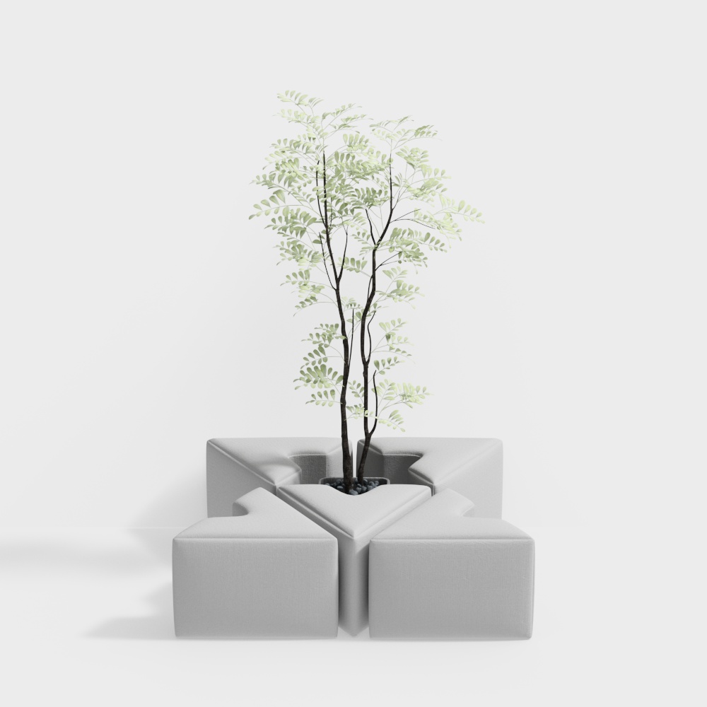 Special shaped booths in office leisure area