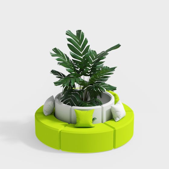 Polygon Low-Poly Palm Corner 3D model