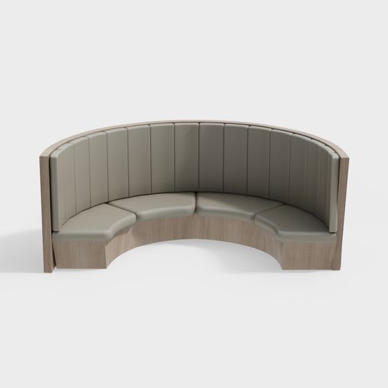 Elegant Semi-Circular Sofa 3D model