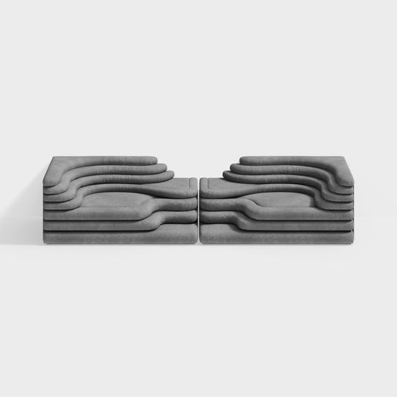 Streamlined Sofa 3D model
