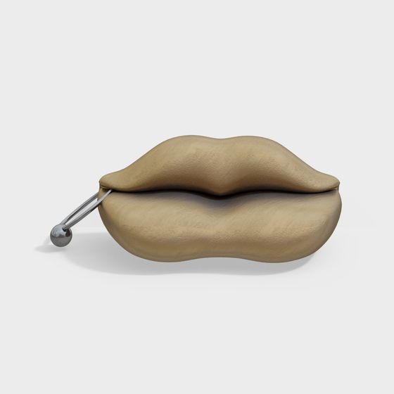 Lip Speaker Low-Poly 3D Model