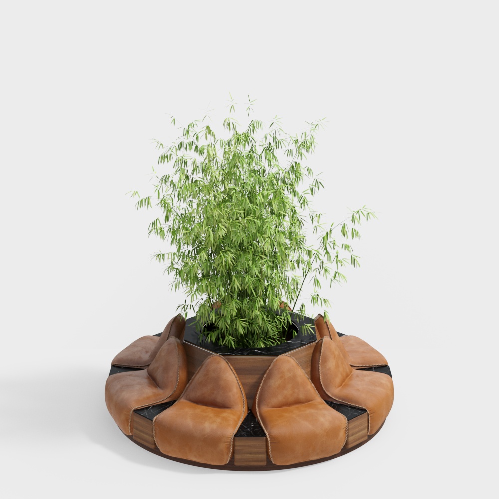 Multi-person sofa in public area