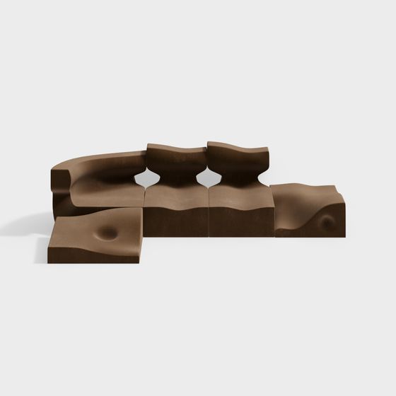 Abstract Stone Bridge Low-Poly 3D model